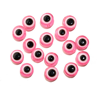 50db 6 8 10mm ovális alakú Evil Eye gyanta gyöngyök színes távtartó gyöngyök ékszerkészítéshez barkács kézzel készített fülbevaló karkötő kiegészítő