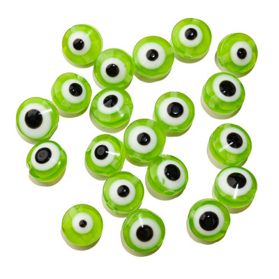 50db 6 8 10mm ovális alakú Evil Eye gyanta gyöngyök színes távtartó gyöngyök ékszerkészítéshez barkács kézzel készített fülbevaló karkötő kiegészítő