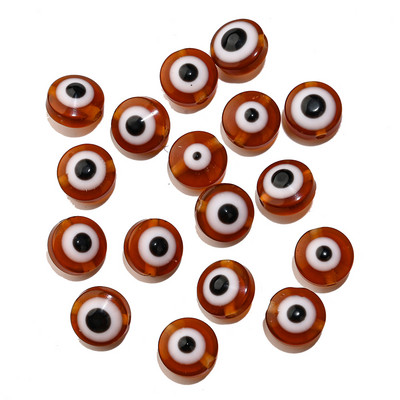 50db 6 8 10mm ovális alakú Evil Eye gyanta gyöngyök színes távtartó gyöngyök ékszerkészítéshez barkács kézzel készített fülbevaló karkötő kiegészítő