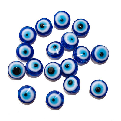 50db 6 8 10mm ovális alakú Evil Eye gyanta gyöngyök színes távtartó gyöngyök ékszerkészítéshez barkács kézzel készített fülbevaló karkötő kiegészítő