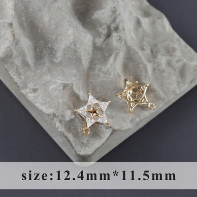 GUFEATHER M1093,ékszer kiegészítők,18k aranyozott,réz,cirkon,pass REACH,nikkelmentes,ékszerkészítés,barkács fülbevaló,6db/tétel