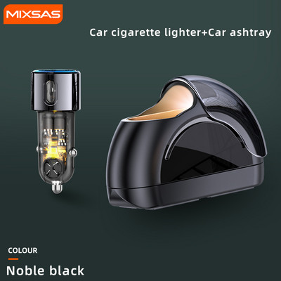 MIXSAS unikālā sānu bīdāmā dizaina automašīnas pelnu trauks610 sakausējums un personālo datoru dūmu kauss cigarešu LED gaismas pelnu turētāji kastē Auto salona piederumi