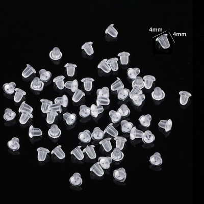 100 kom/lot gumene poleđine za naušnice čepovi zavrtnji za naušnice pribor za pozadinu za nakit DIY dodaci za izradu nalaza za nakit