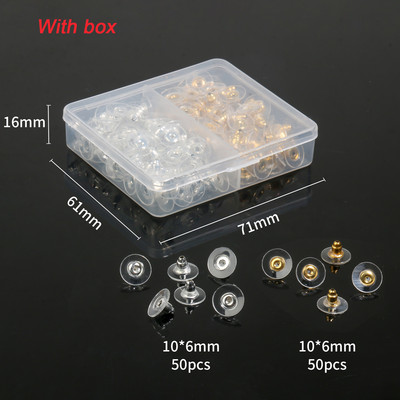 100 kom/lot gumene poleđine za naušnice čepovi zavrtnji za naušnice pribor za pozadinu za nakit DIY dodaci za izradu nalaza za nakit