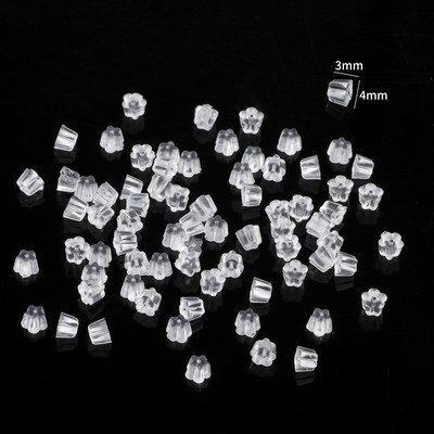 100 kom/lot gumene poleđine za naušnice čepovi zavrtnji za naušnice pribor za pozadinu za nakit DIY dodaci za izradu nalaza za nakit