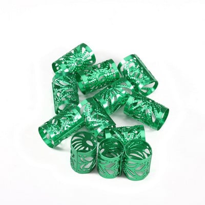100db Belső átmérő 9mm Arany/Ezüst/Mix Color Micro Hair Dread Zsinór raszta Gyöngyök Állítható Mandzsetta Kapcsok Hajkiegészítőkhez