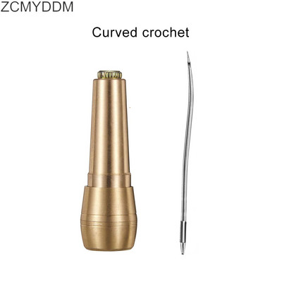 ZCMYDDM Mâner de cupru Awl de cusut pentru cusut de mână Instrument de reparare a pantofilor din piele din pânză Kit de perforare Instrumente de cusut pentru piele DIY