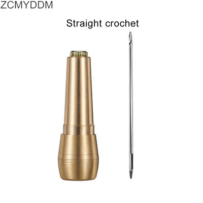 ZCMYDDM Mâner de cupru Awl de cusut pentru cusut de mână Instrument de reparare a pantofilor din piele din pânză Kit de perforare Instrumente de cusut pentru piele DIY