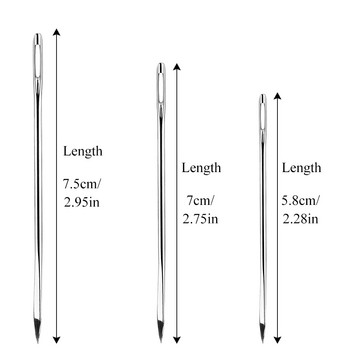 LMDZ 5,8/7/7,5 εκ. Δερμάτινες βελόνες ραπτικής Big Eye Sharp Tip Needle for Ebroidery Stittching Sewing Fabric Sewing Fabric Cross Stitch Needles