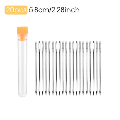 LMDZ 5,8/7/7,5 cm Ace de cusut din piele Ace cu vârf ascuțit cu ochi mare pentru cusături de broderie Ace pentru cusături în cruce