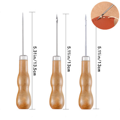Kit de cusut din piele Set de cusături de mână Cusătură de blocare Kit de ace de ață Cusătură manuală Mașină de cusut manuală