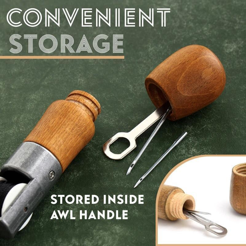 Kit de cusut din piele Set de cusături de mână Cusătură de blocare Kit de ace de ață Cusătură manuală Mașină de cusut manuală
