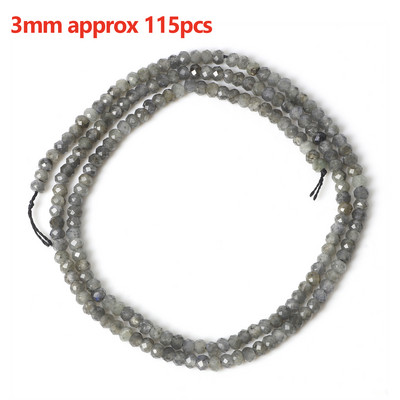 Prirodni sivi labradorit Fasetirane labave kamene perle Okruglo srce Nepravilno mat za DIY izradu Narukvica Ogrlica Nakit Šarm