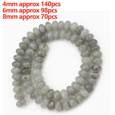 Prirodni sivi labradorit Fasetirane labave kamene perle Okruglo srce Nepravilno mat za DIY izradu Narukvica Ogrlica Nakit Šarm