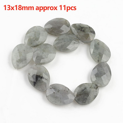 Prirodni sivi labradorit Fasetirane labave kamene perle Okruglo srce Nepravilno mat za DIY izradu Narukvica Ogrlica Nakit Šarm