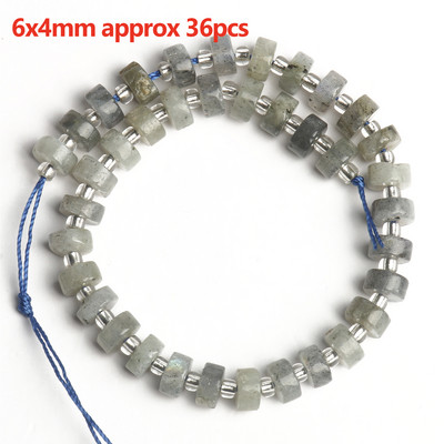 Prirodni sivi labradorit Fasetirane labave kamene perle Okruglo srce Nepravilno mat za DIY izradu Narukvica Ogrlica Nakit Šarm