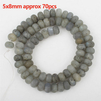 Prirodni sivi labradorit Fasetirane labave kamene perle Okruglo srce Nepravilno mat za DIY izradu Narukvica Ogrlica Nakit Šarm