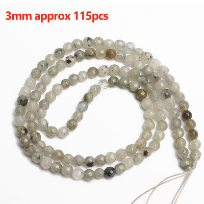 Prirodni sivi labradorit Fasetirane labave kamene perle Okruglo srce Nepravilno mat za DIY izradu Narukvica Ogrlica Nakit Šarm