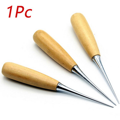 Awl de cusut cu mâner din lemn Unelte din piele lucrate manual DIY Cusut Awl Instrumente manuale din piele Cusător Instrumente din piele Artizanat Cusut Awl