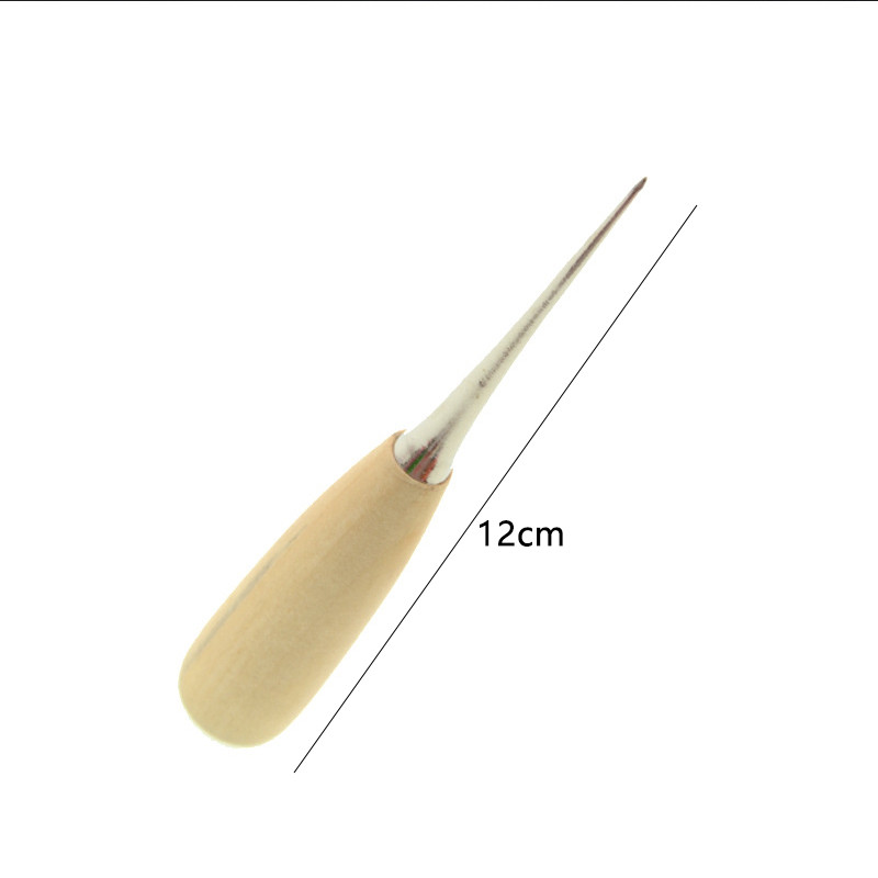 Awl de cusut cu mâner din lemn Unelte din piele lucrate manual DIY Cusut Awl Instrumente manuale din piele Cusător Instrumente din piele Artizanat Cusut Awl