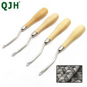Instrument de croșetat din lână cu mâner de lemn, unealtă manuală de cusut pentru croșetat din lână, accesorii pentru tricotat DIY, folosit pentru repararea șosetelor de pulover