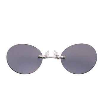 Модни слънчеви очила с щипка на носа Марка Мини кръгли очила Мъжки Hacker Empire Ретро Мъжки слънчеви очила без рамки Реколта Очила за шофьор