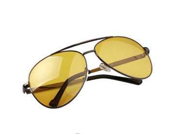 Шофьорски очила Очила Авиационни нощни шофиращи жълти лещи Класически антивизионни шофьорски защитни очила за мъже
