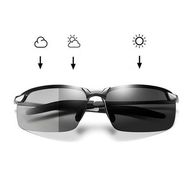 Photochromic Sunglasses Men Polarized Driving Chameleon Glasses Male  Sun Glasses Day Night Vision Driver Goggles