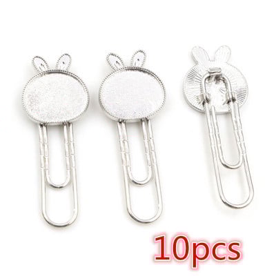 10-20db/tétel Cat Deer könyvjelző iratkapocs Cabochon alaplapok beállítások és üveg Cabochon Cameo barkács ékszerkészítési kiegészítők