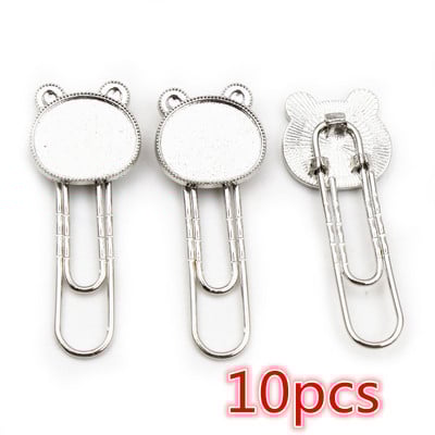 10-20db/tétel Cat Deer könyvjelző iratkapocs Cabochon alaplapok beállítások és üveg Cabochon Cameo barkács ékszerkészítési kiegészítők