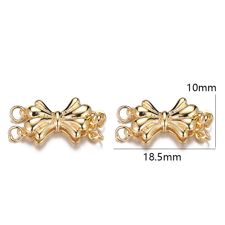 10*18,5 mm-es 14K arany színű sárgaréz nyaklánc összekötő kapcsos ékszerkészítési kellékek barkácsleletek kiegészítők