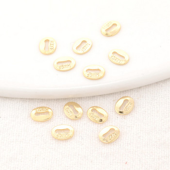 20PCS 4*5MM 14K златно месингово покритие на опашката на веригата Висящо парче удължител на веригата Конектор Компоненти Направи си сам аксесоари за бижута