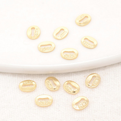 20PCS 4*5MM 14K златно месингово покритие на опашката на веригата Висящо парче удължител на веригата Конектор Компоненти Направи си сам аксесоари за бижута