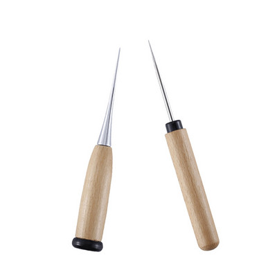 2 bucăți DIY din piele artizanat instrument pentru găuri mâner din lemn cusătură cusătură stantare ac awl furnituri de cusut