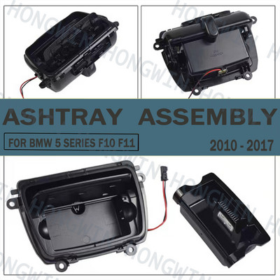 Cutie de asamblare scrumieră nouă, din plastic negru, de înlocuire, potrivită pentru Bmw Seria 5 F10 F11 F18 2010-2017 51169206347