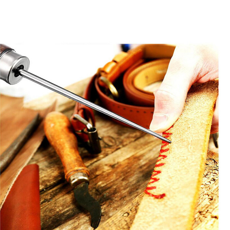 Cort din piele DIY Awl de cusut Mâner din lemn Awls Instrument de reparare pantofi Cusătură de mână Cusătură din piele Awl Punch Hole Instrumente din piele