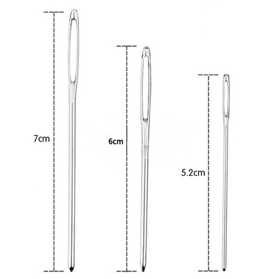 Set de ace din piele Artizanat din piele Ac de cusut Acul de reparare a pantofilor Piele Cusătură manuală Instrument tocit pentru instrumente de cusătură de broderie