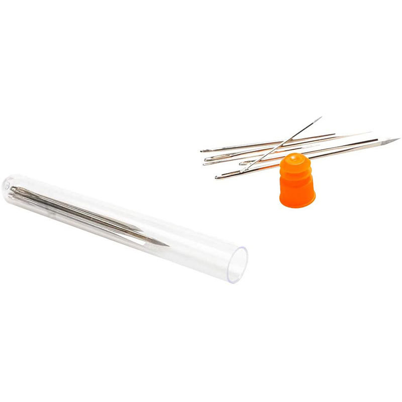 Set de ace din piele Artizanat din piele Ac de cusut Acul de reparare a pantofilor Piele Cusătură manuală Instrument tocit pentru instrumente de cusătură de broderie