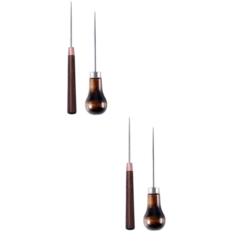 Ace de cusut Perforare găuri Coaceri Reparații Croitori Kit de cusături Artizanat Instrumente Poanson de lucru Diy Articole din piele Scriber Ace Se amestecă