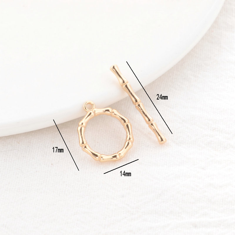17*24MM 14K aranyozott sárgaréz kerek nyaklánc O billenőkapcsok Kiváló minőségű barkács ékszerkészítési kellékek