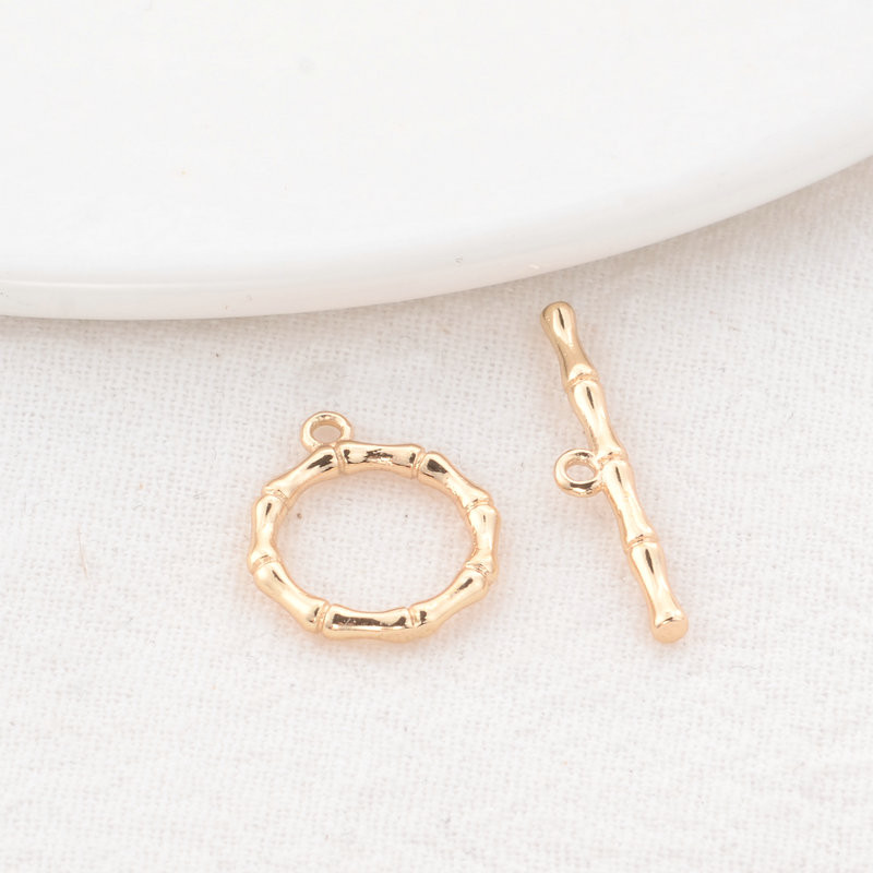 17*24MM 14K aranyozott sárgaréz kerek nyaklánc O billenőkapcsok Kiváló minőségű barkács ékszerkészítési kellékek