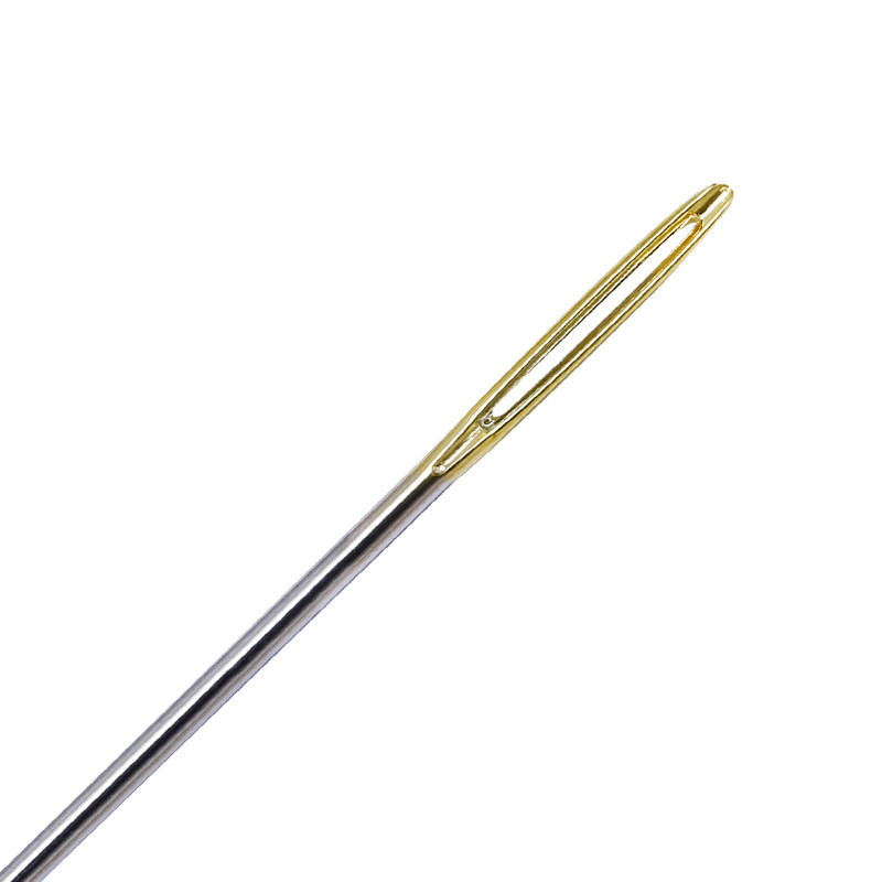 Meșteșuguri din piele Ac de cusut Cap rotund Pint tocit Prismă ascuțită Instrument ascuțit pentru cusătură de broderie Ace brodate cu aur