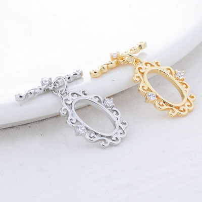 15 * 20 MM 14K aur placat alamă cu brățară zircon O închizătoare de înaltă calitate pentru bijuterii DIY