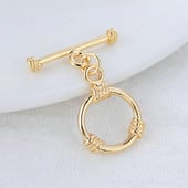 20*22.5MM 14K arany színű bevonatú sárgaréz kerek karkötő O billenőkapcsok Kiváló minőségű barkács ékszerkészítési kellékek