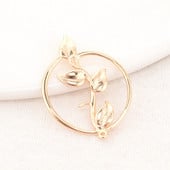 21*28MM 14K arany színű sárgaréz 2 lyukú kerek virágok Connect Charms nyaklánc barkács ékszer leletek Kiegészítők