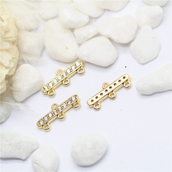 5.5*14MM 14K златен цвят месинг 4 дупки Connect Charms Висулки Консумативи за изработка на бижута Направи си сам Аксесоари