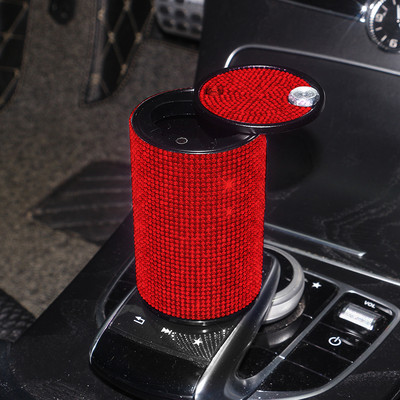 Deimantinis automobilio peleninis universalus krištolo krištolinio akmens pelenų padėklas automobilių vidaus dekoro cigarečių laikiklis Automobilių priedai mergaitėms, moterims