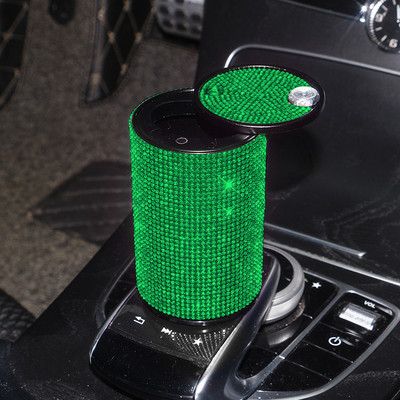 Deimantinis automobilio peleninis universalus krištolo krištolinio akmens pelenų padėklas automobilių vidaus dekoro cigarečių laikiklis Automobilių priedai mergaitėms, moterims