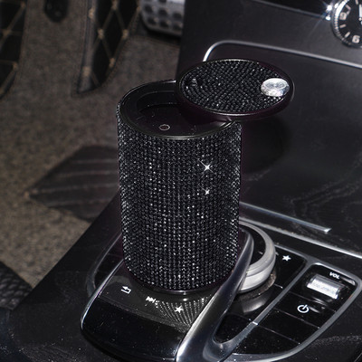 Deimantinis automobilio peleninis universalus krištolo krištolinio akmens pelenų padėklas automobilių vidaus dekoro cigarečių laikiklis Automobilių priedai mergaitėms, moterims