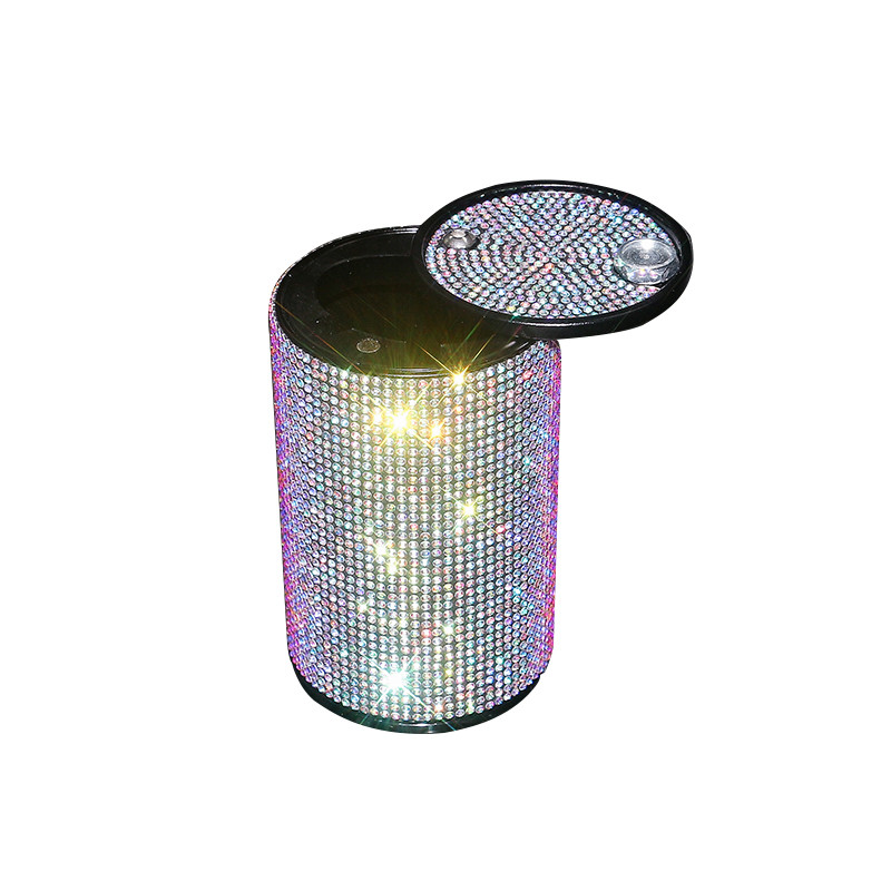 Deimantinis automobilio peleninis universalus krištolo krištolinio akmens pelenų padėklas automobilių vidaus dekoro cigarečių laikiklis Automobilių priedai mergaitėms, moterims